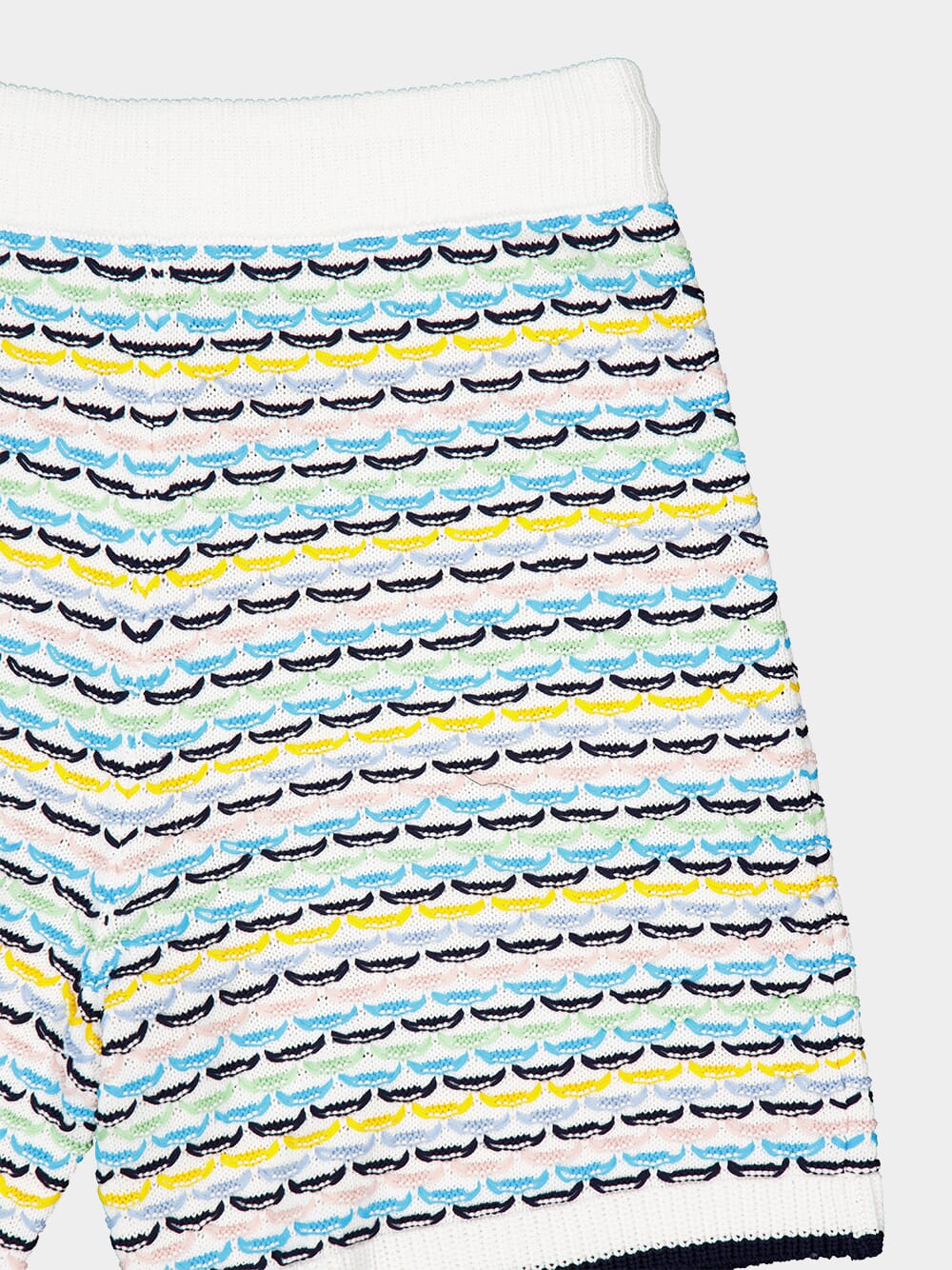 Multicolour Crochet Tuck Stitch Shorts - Image 3