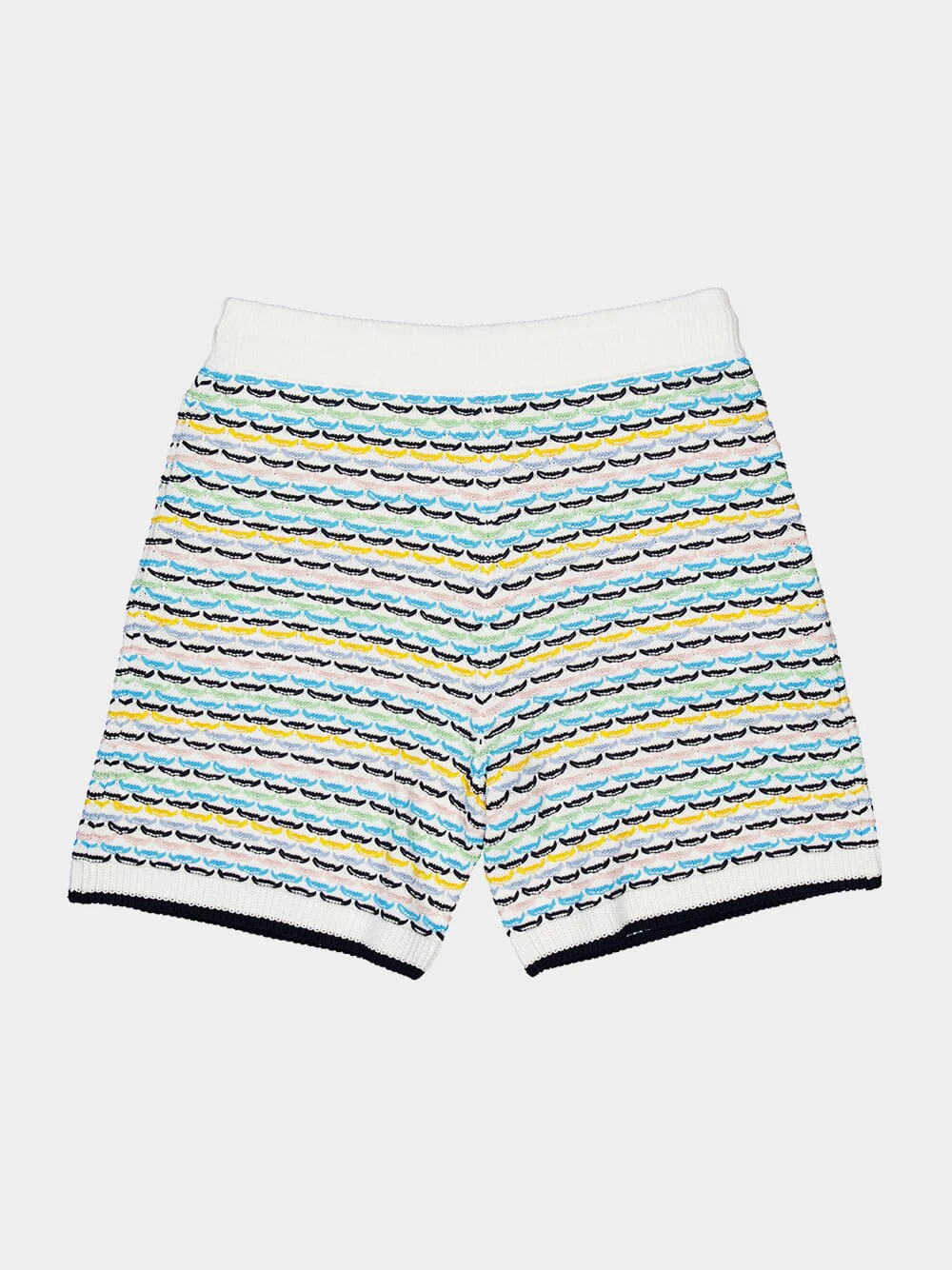 Multicolour Crochet Tuck Stitch Shorts - Image 5