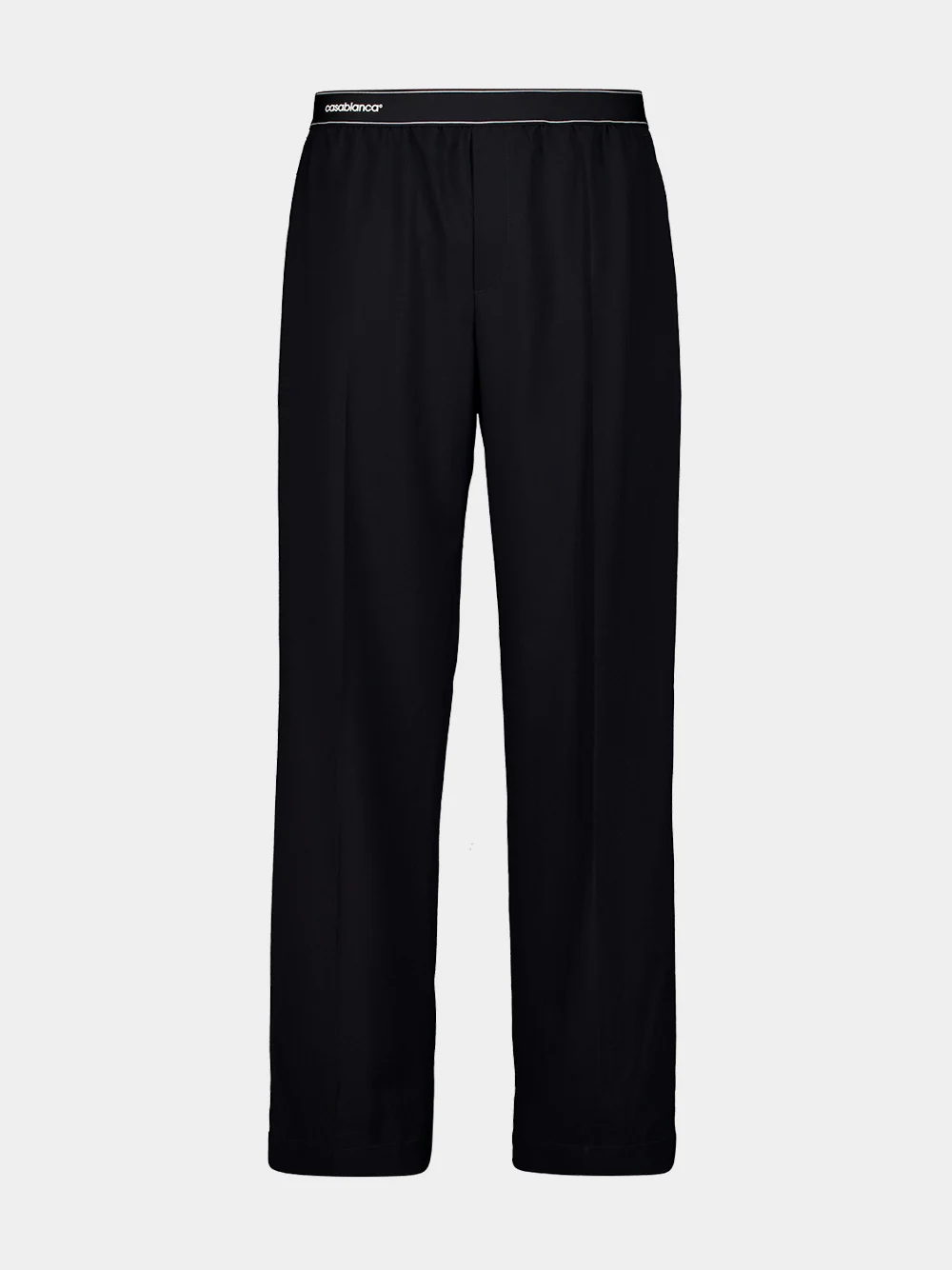 Black Wool Sports Trousers - Image 2