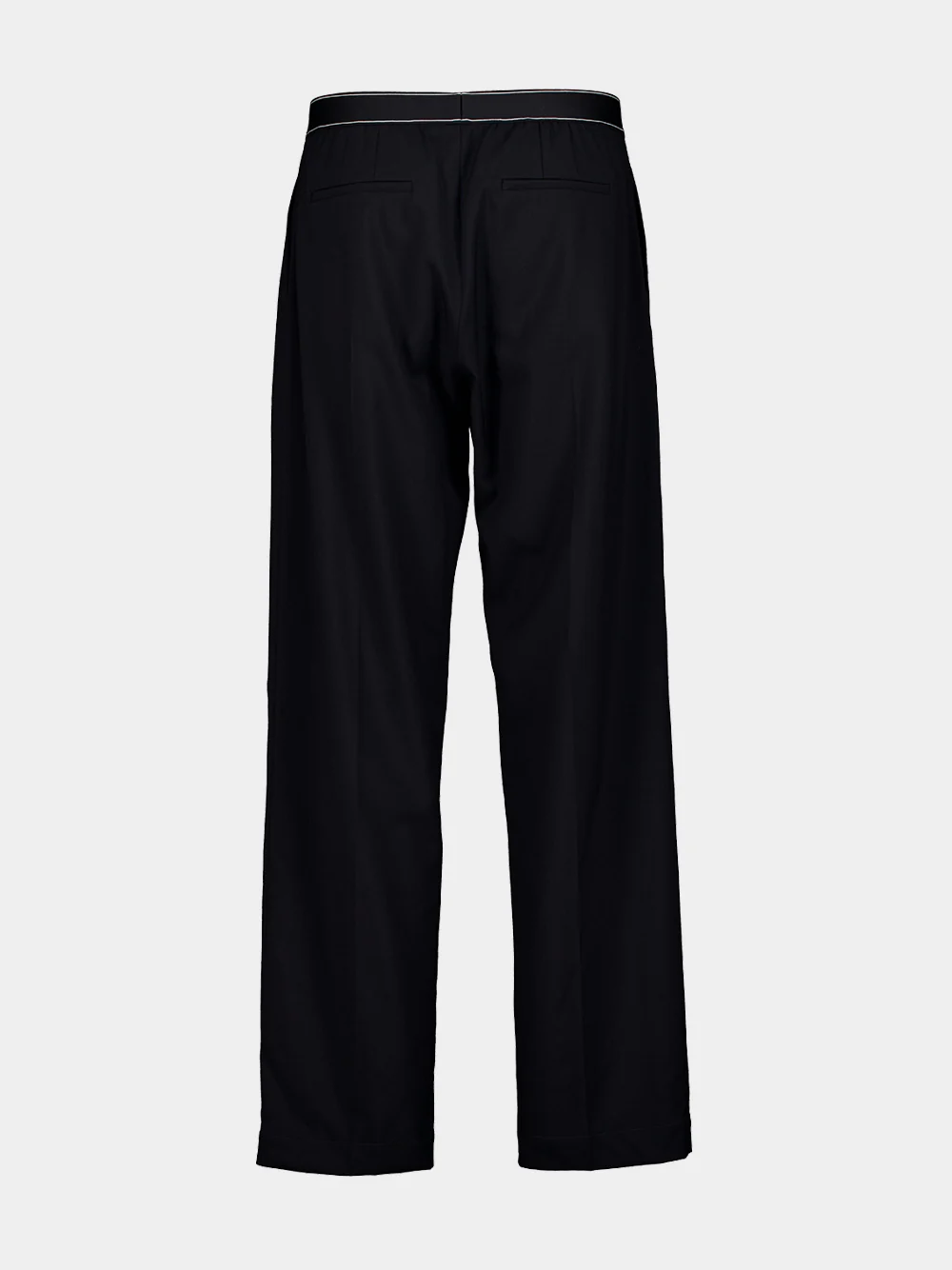 Black Wool Sports Trousers - Image 4