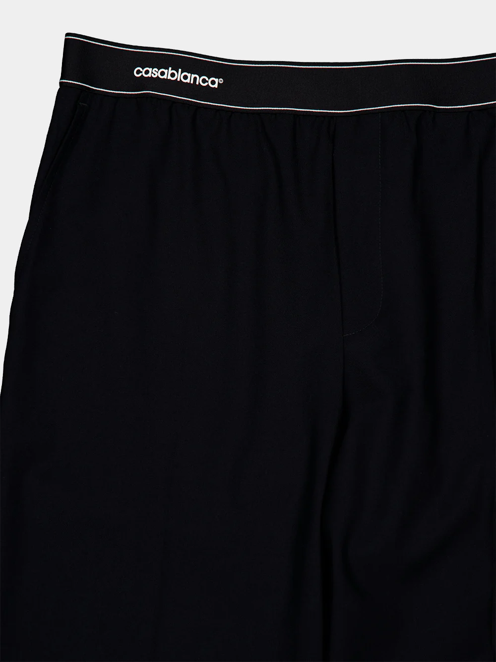 Black Wool Sports Trousers - Image 5