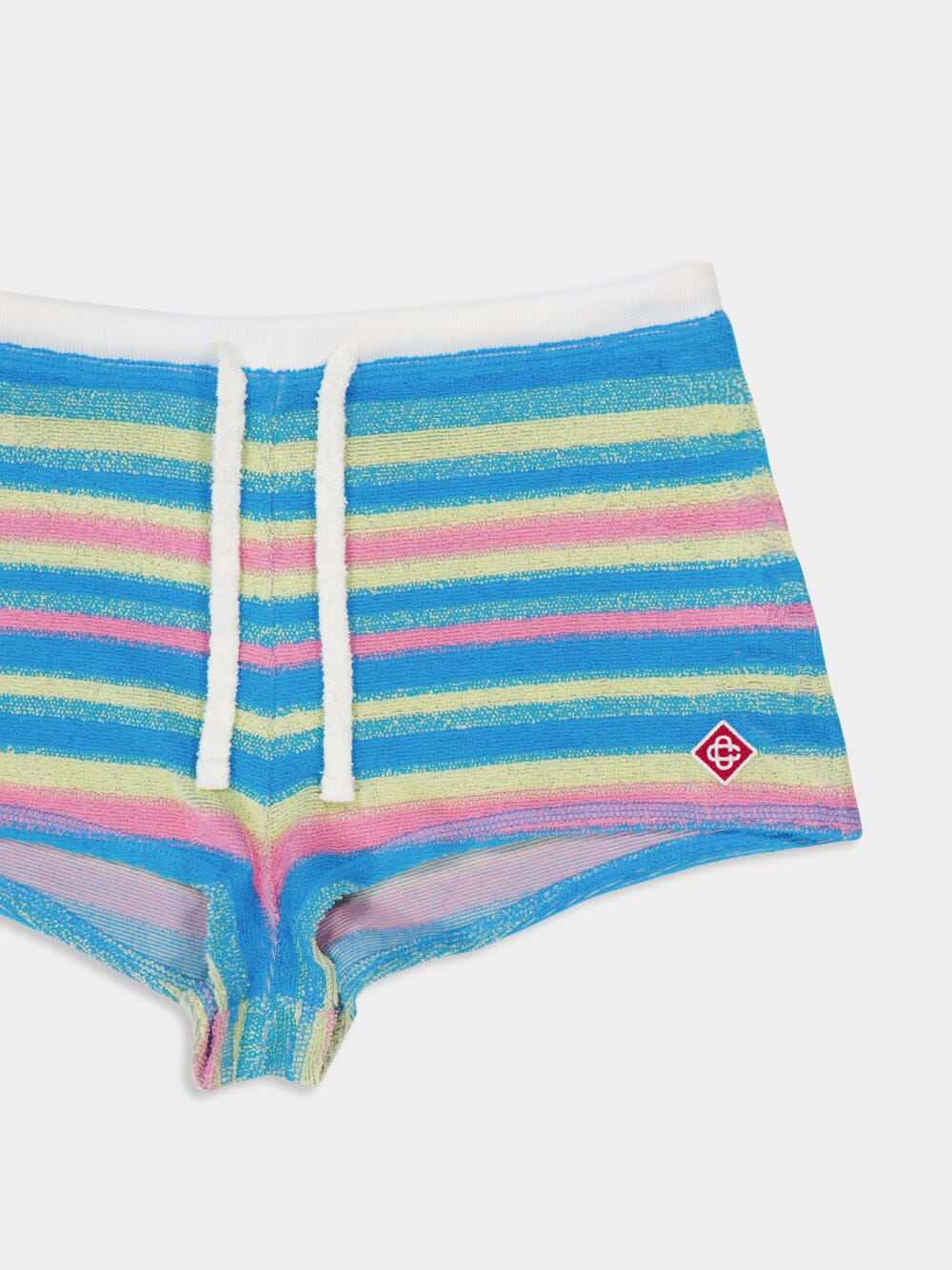 Stripe Towelling Mini Shorts - Image 5