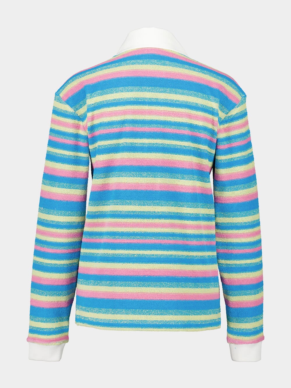 Stripe Towelling Polo Shirt - Image 2