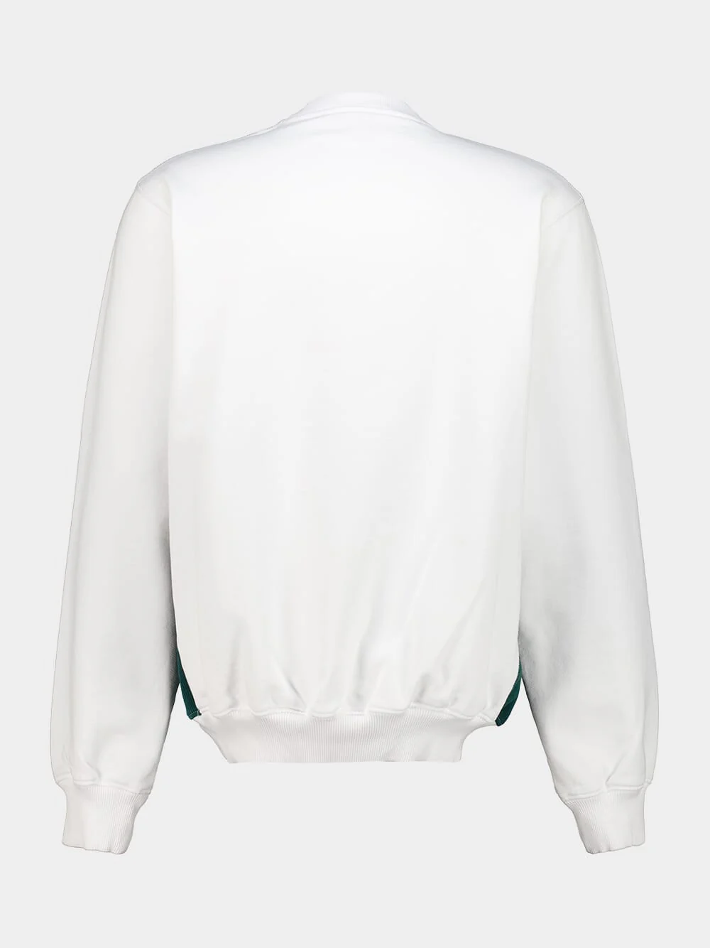White Bouclé Embroidered Cotton Sweatshirt - Image 2