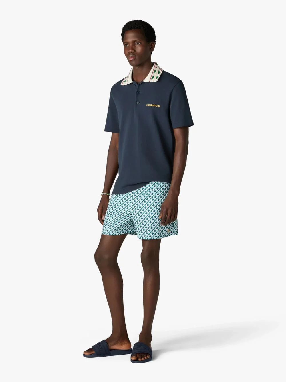 Green Cubist Monogram Swim Shorts