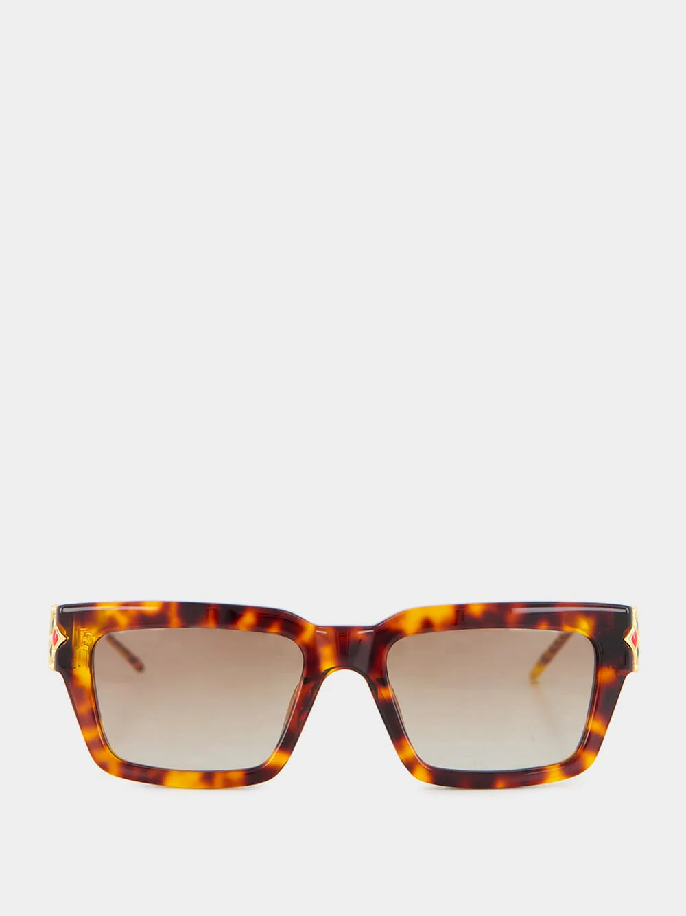 Tortoiseshell Gold-Plated Monogram Sunglasses