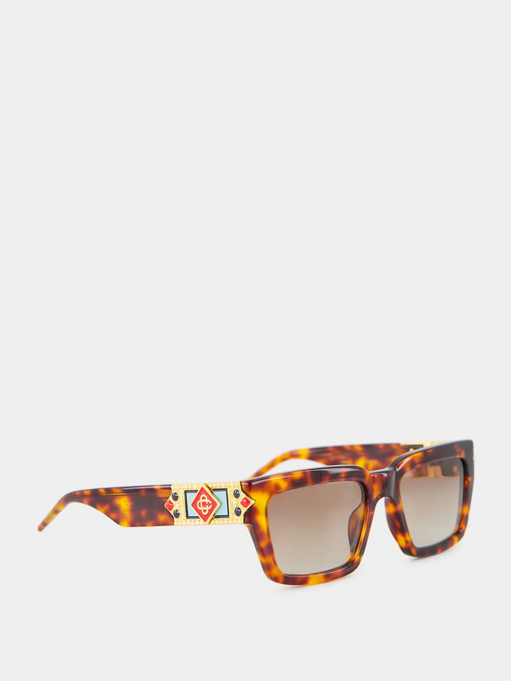 Tortoiseshell Gold-Plated Monogram Sunglasses - Image 2