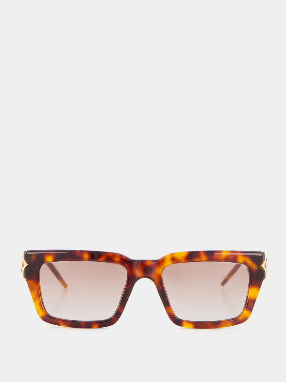 Tortoiseshell Monogram Plaque Sunglasses