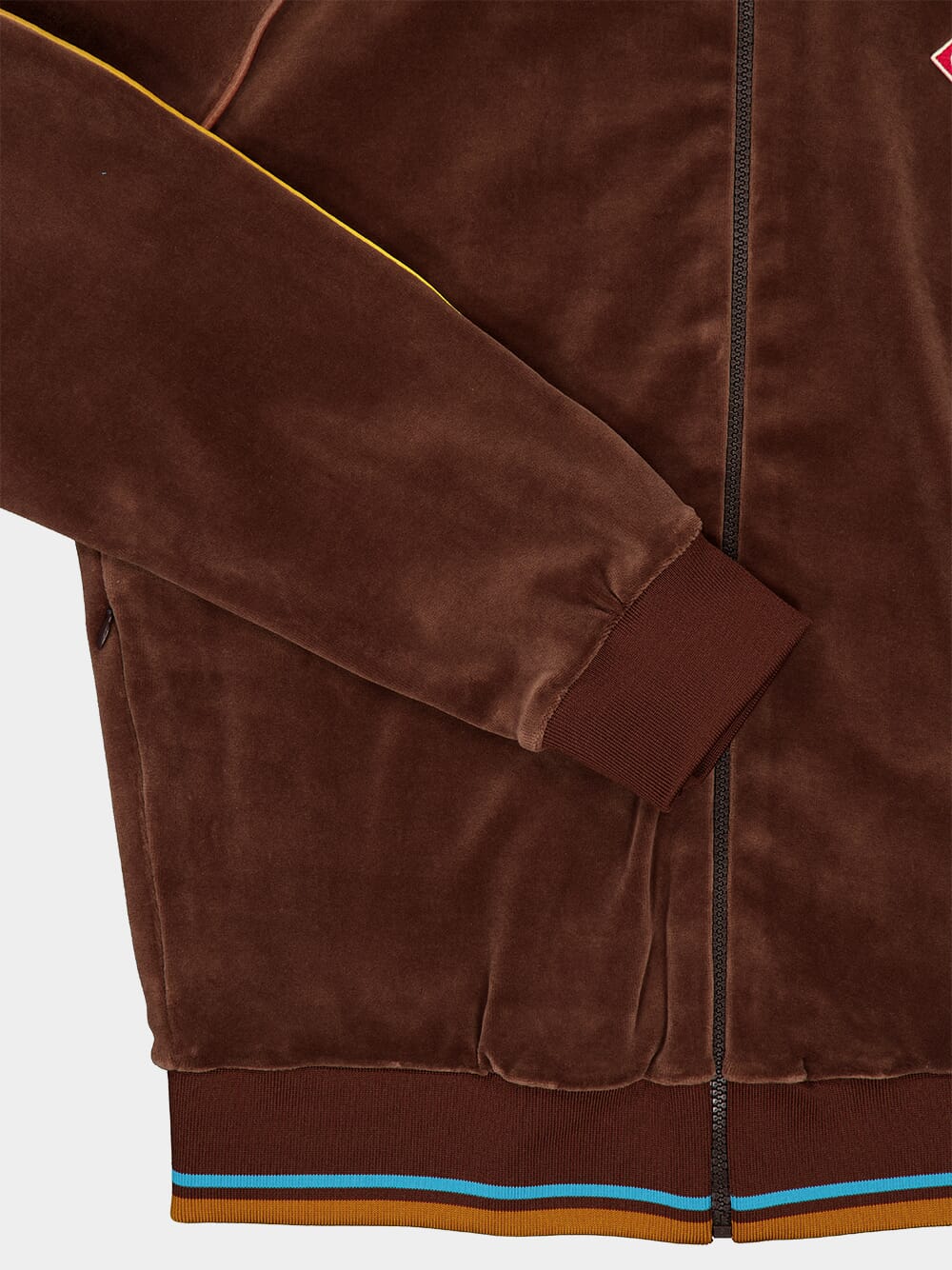 Dark Brown Velour Track Jacket - Image 6