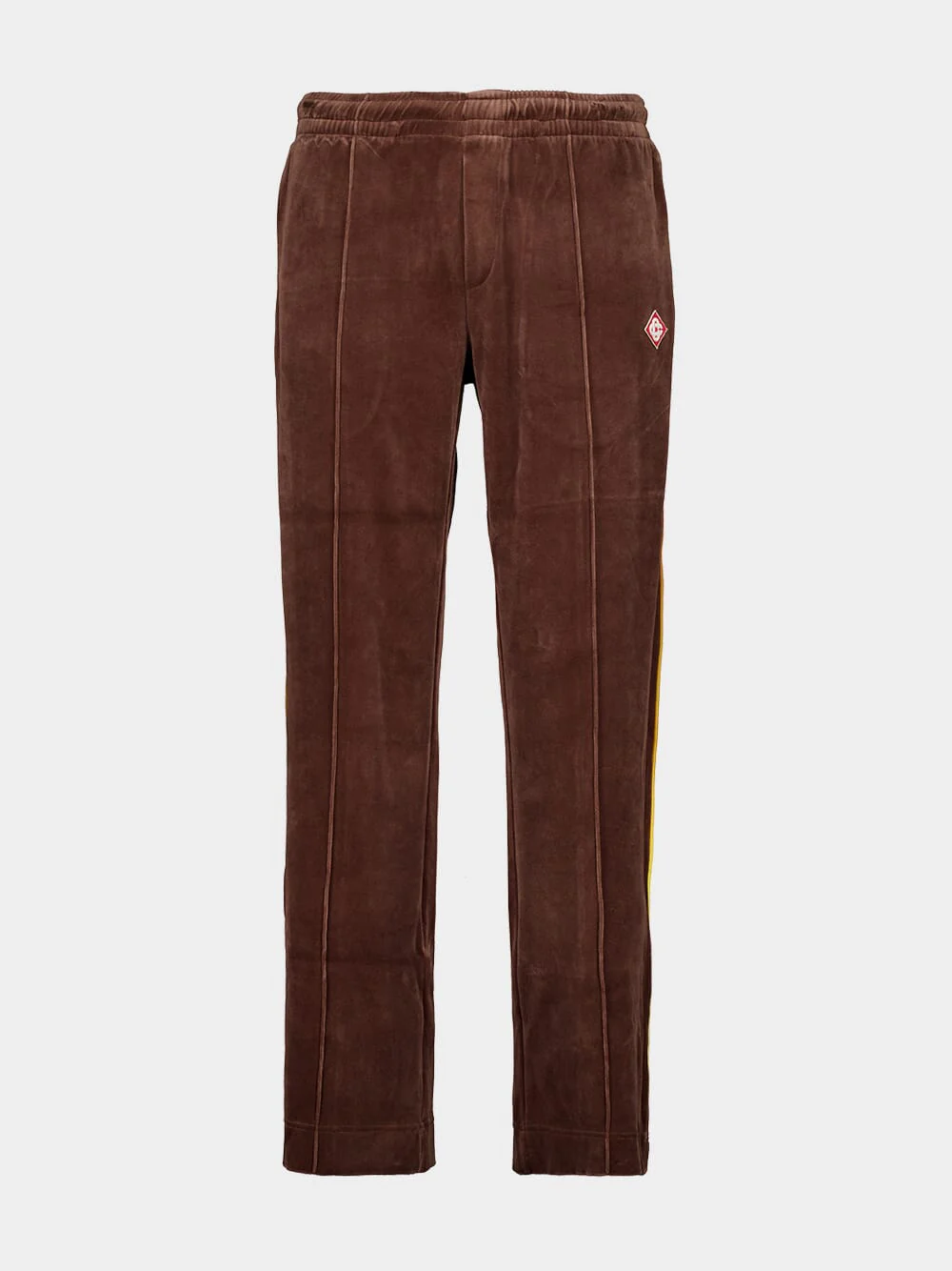 Dark Brown Velour Track Pants