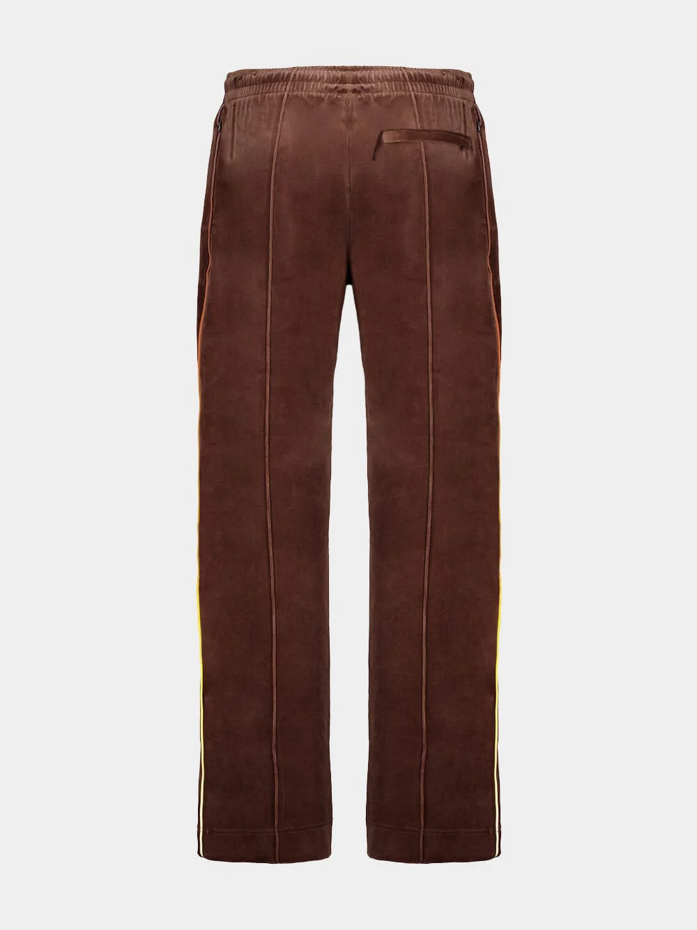 Dark Brown Velour Track Pants - Image 2