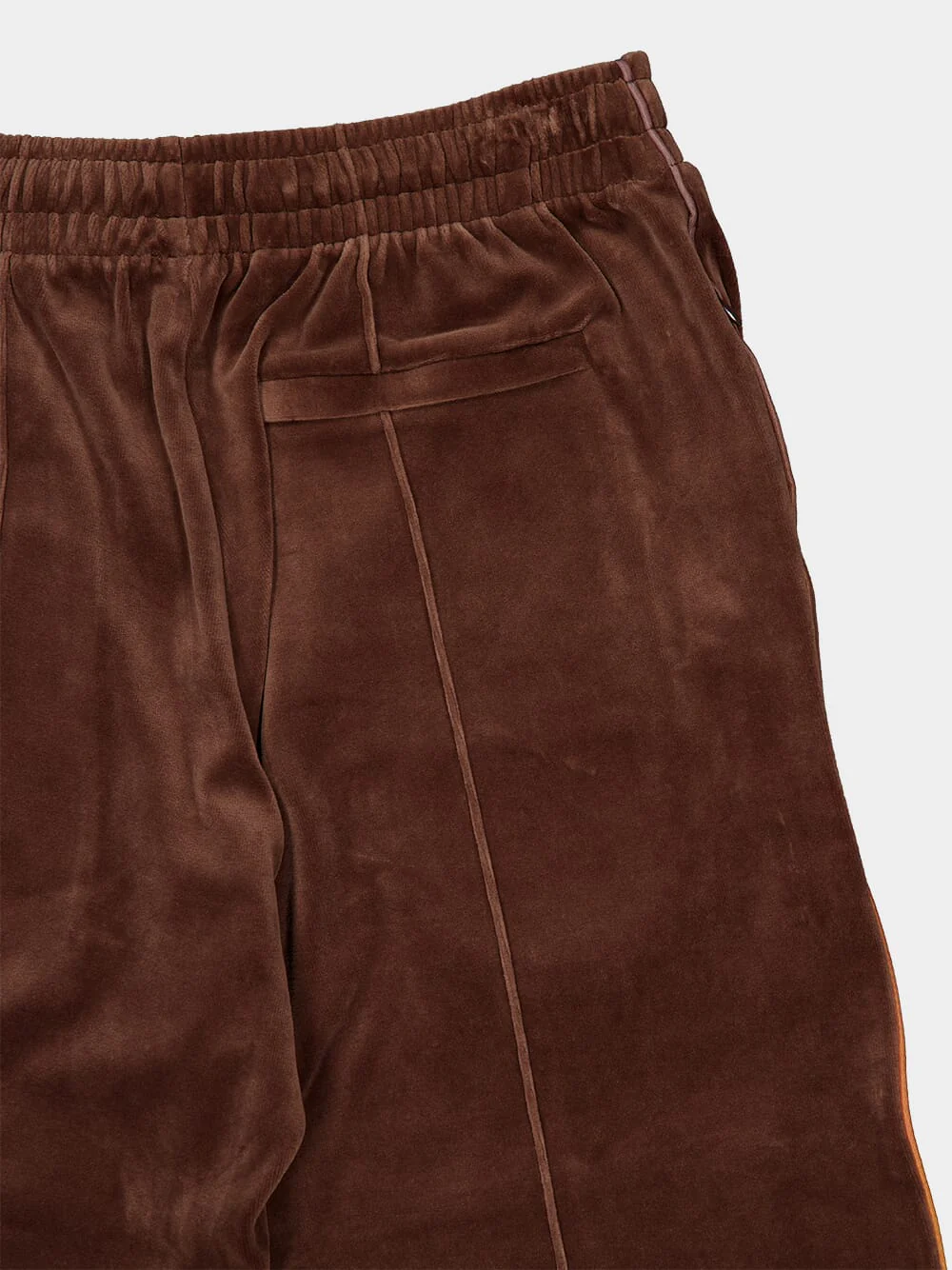 Dark Brown Velour Track Pants - Image 4