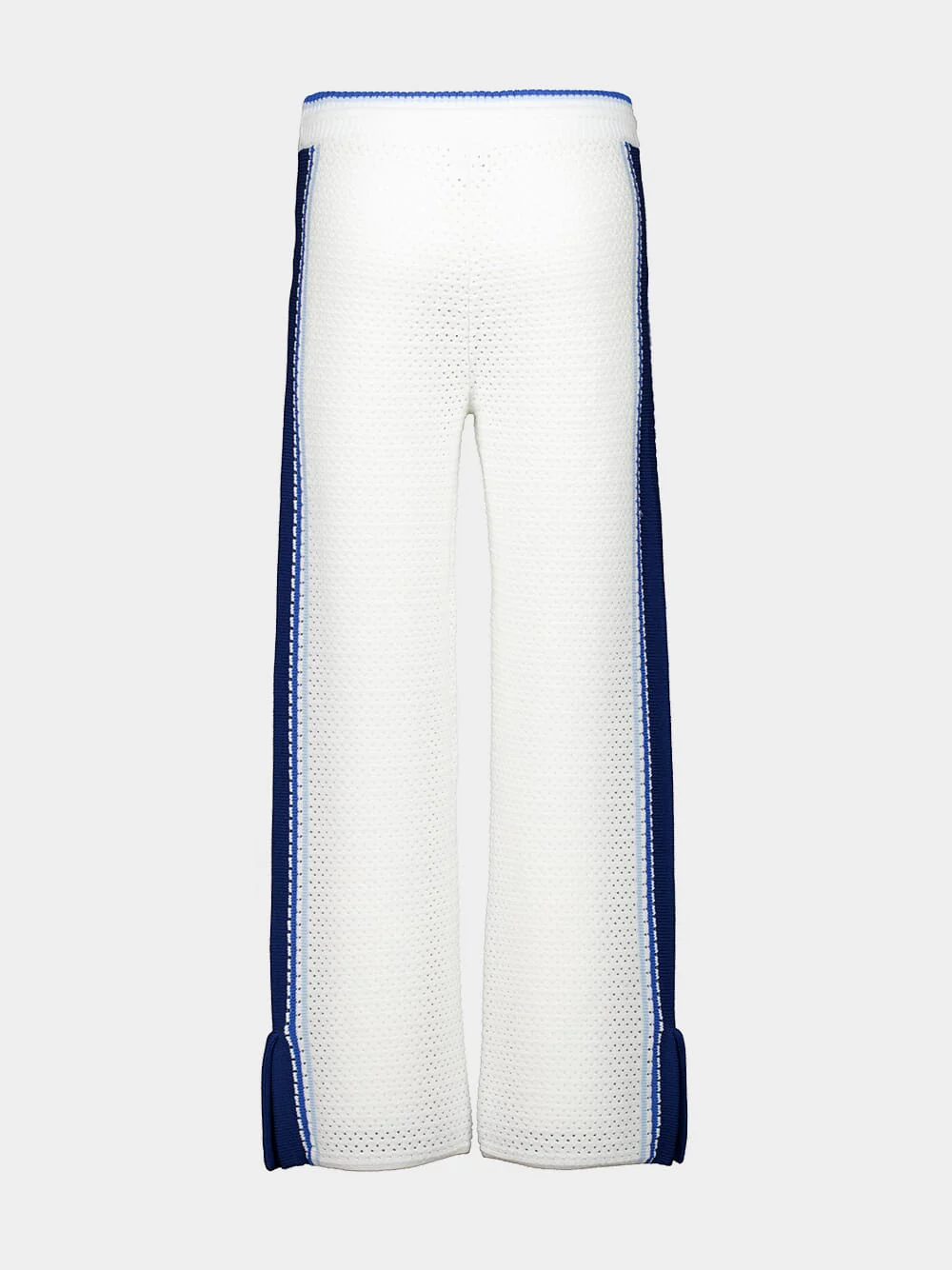 White Blue Mesh Track Pants - Image 4