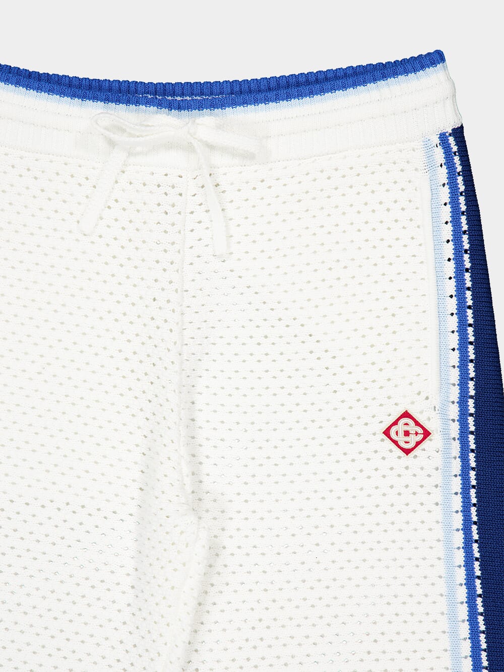 White Blue Mesh Track Pants - Image 5