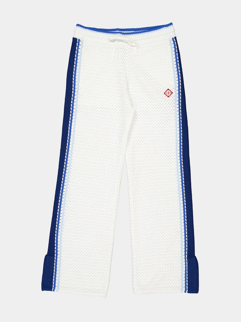 White Blue Mesh Track Pants - Image 7
