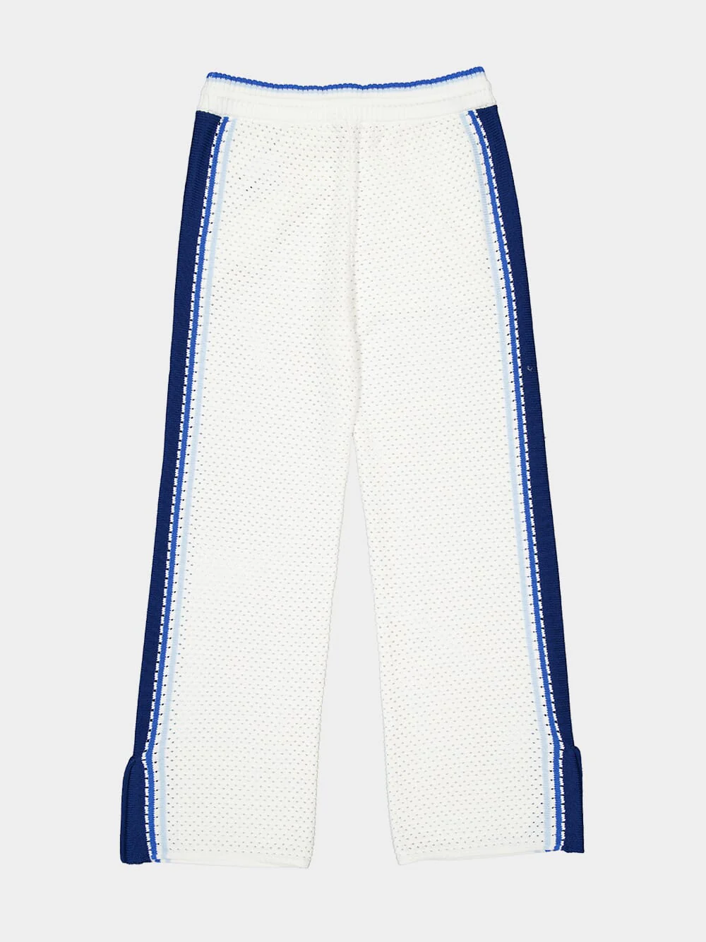 White Blue Mesh Track Pants - Image 8