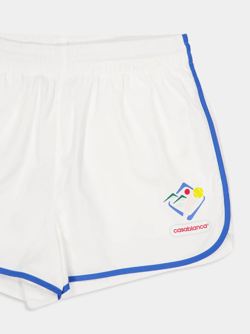White Casa Sportif Windbreaker Shorts - Image 3
