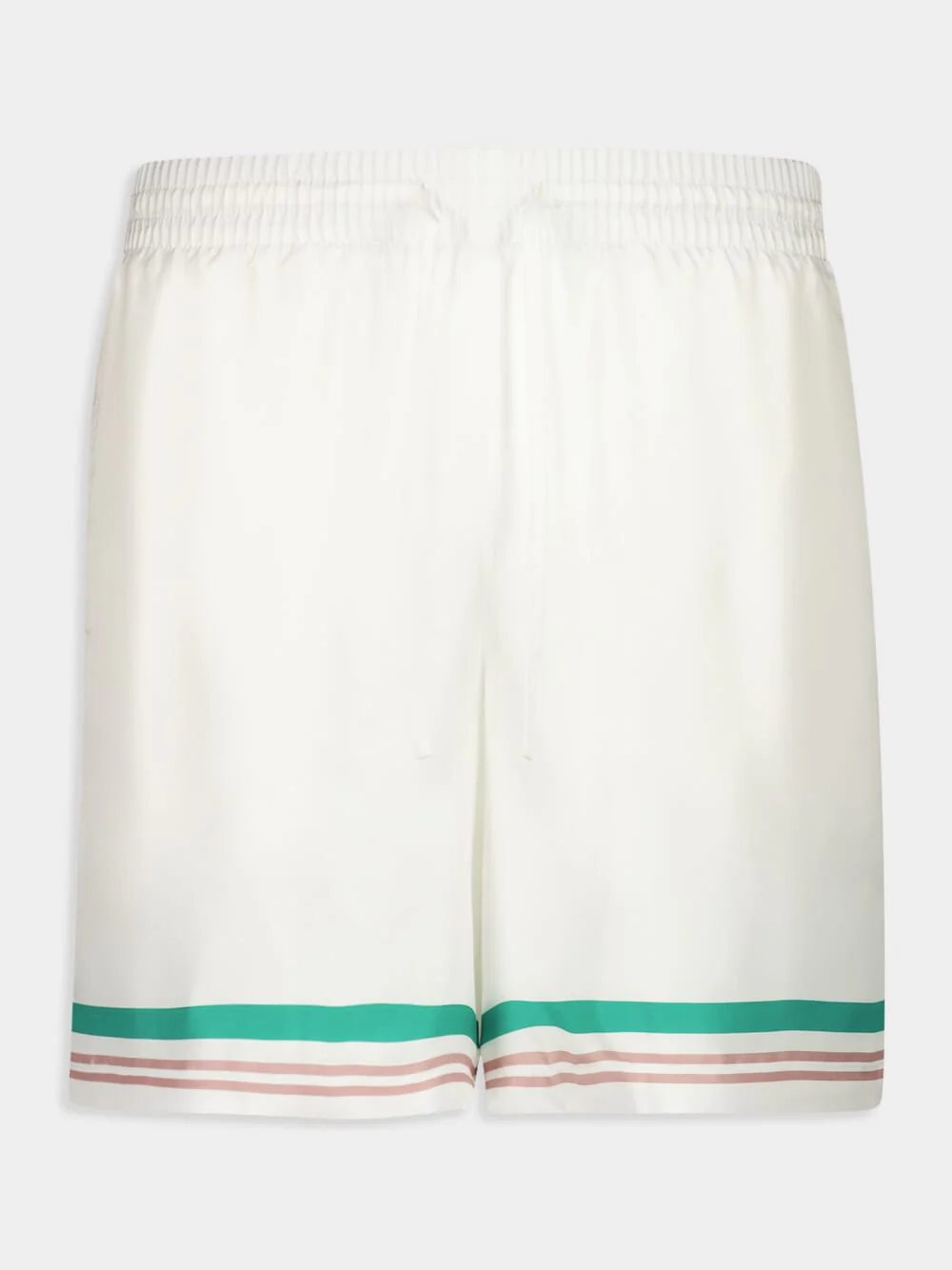 White Casa Way Silk Shorts
