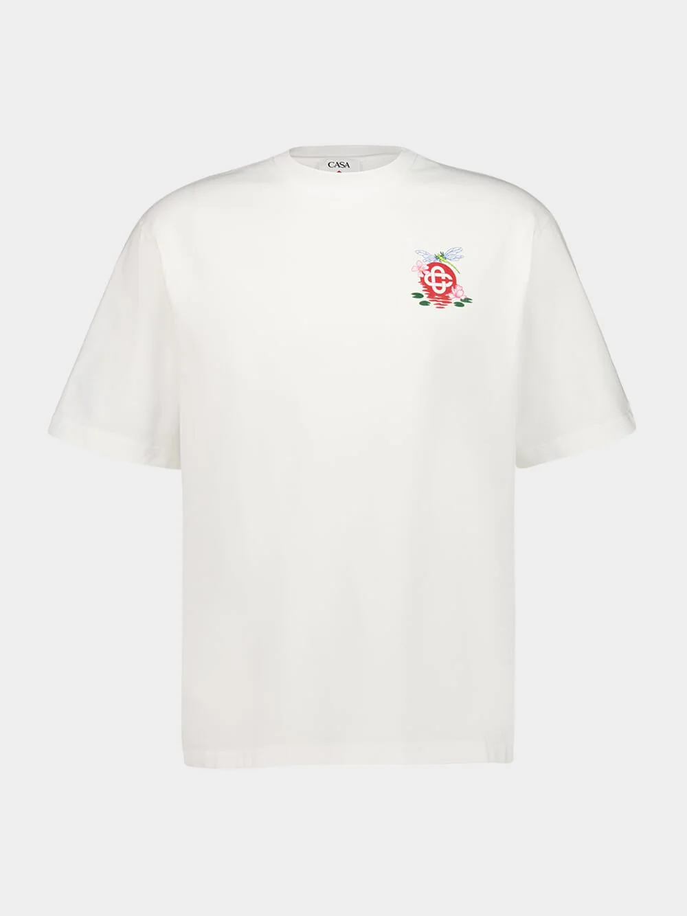 White Dragonfly Floral Oversized T-Shirt