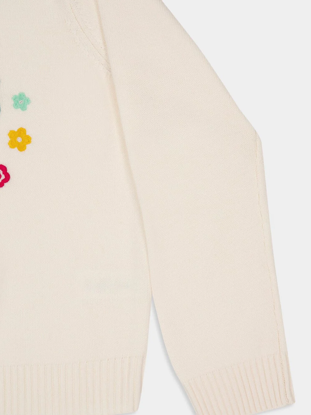 White Emblem Merino Knit Crew Neck Jumper - Image 4