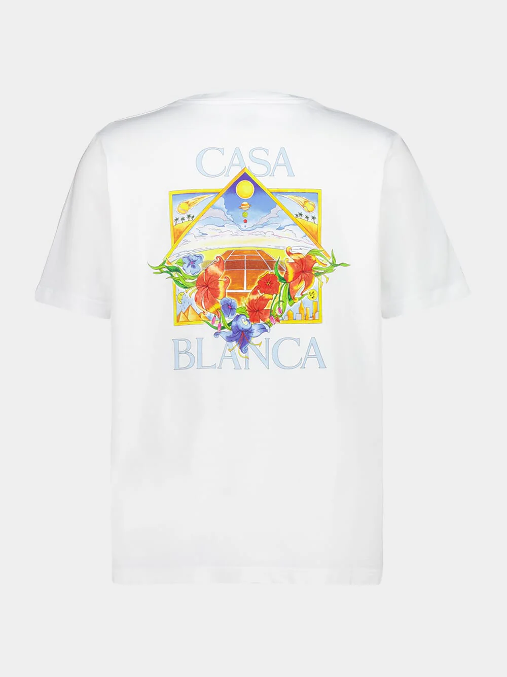 White Flower Court Icon T-Shirt - Image 2