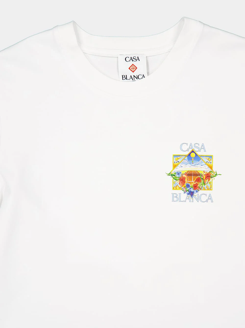 White Flower Court Icon T-Shirt - Image 3