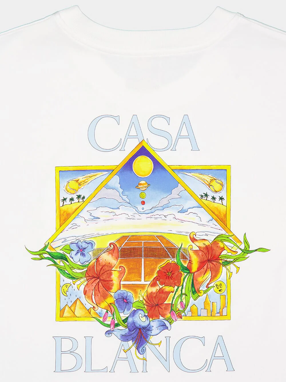White Flower Court Icon T-Shirt - Image 4