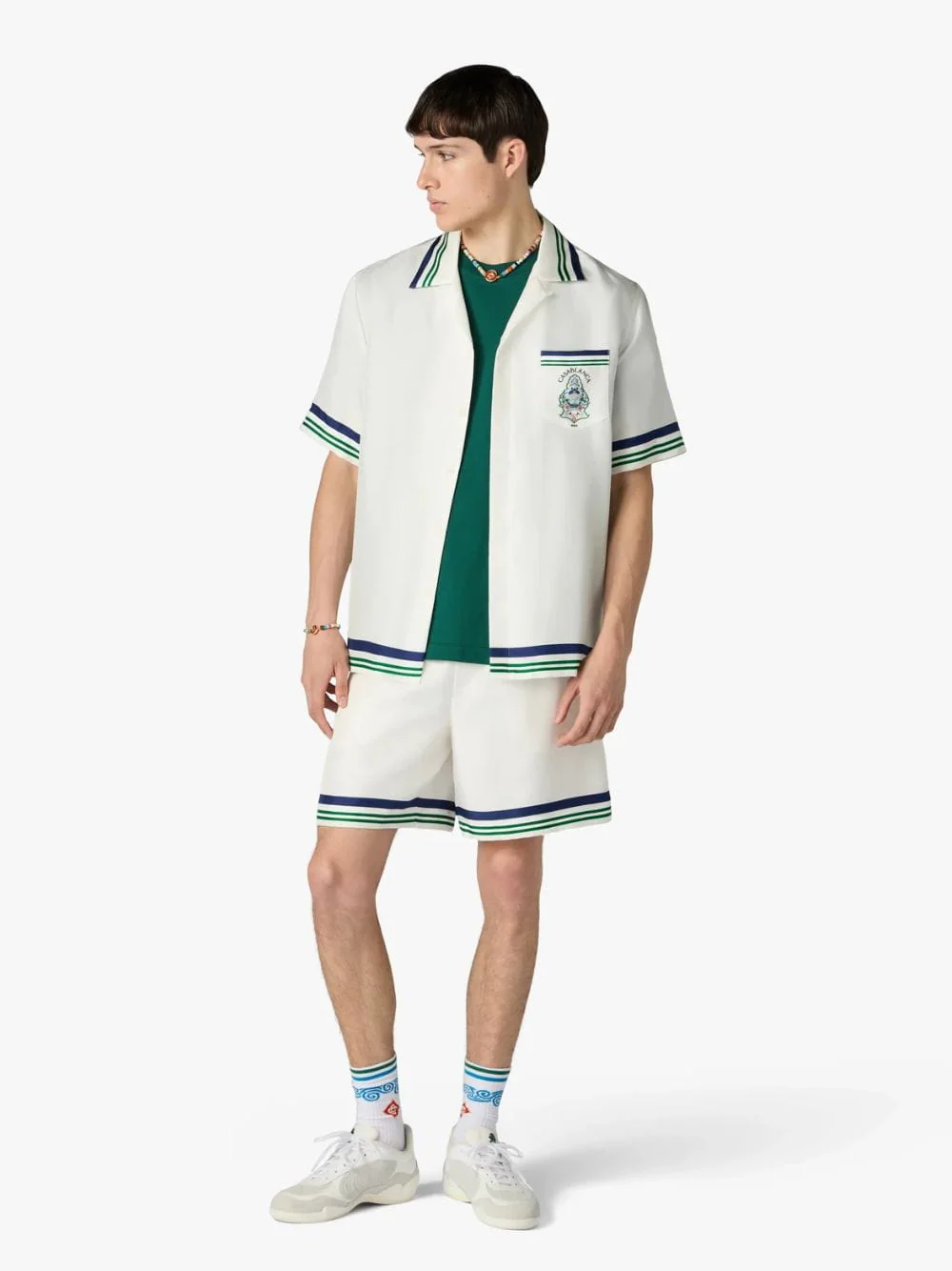 White Hotel Emblem Silk Shirt