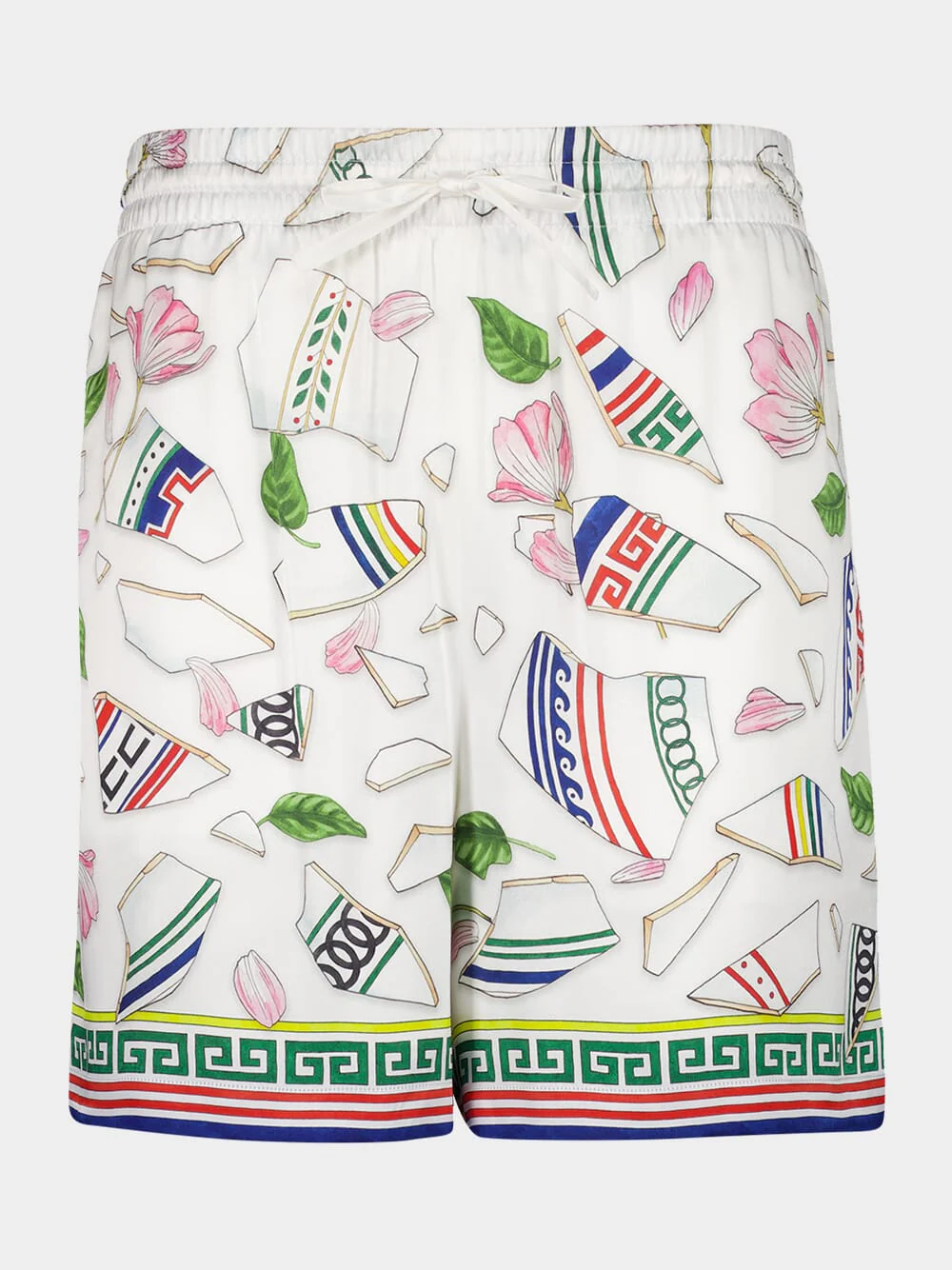 White Le Vase Brise Silk Shorts