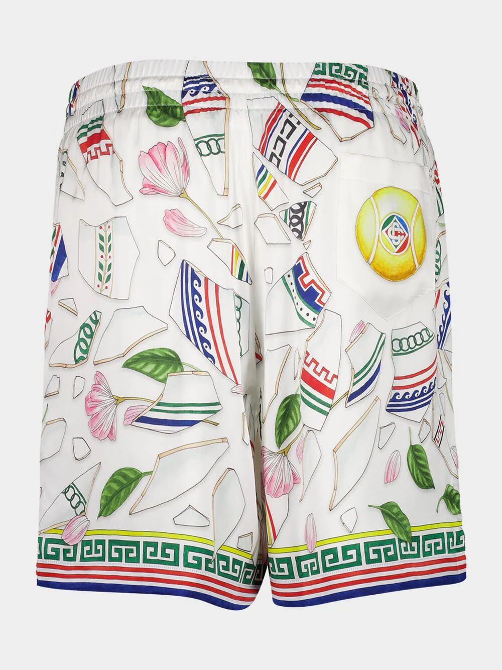 White Le Vase Brise Silk Shorts - Image 2