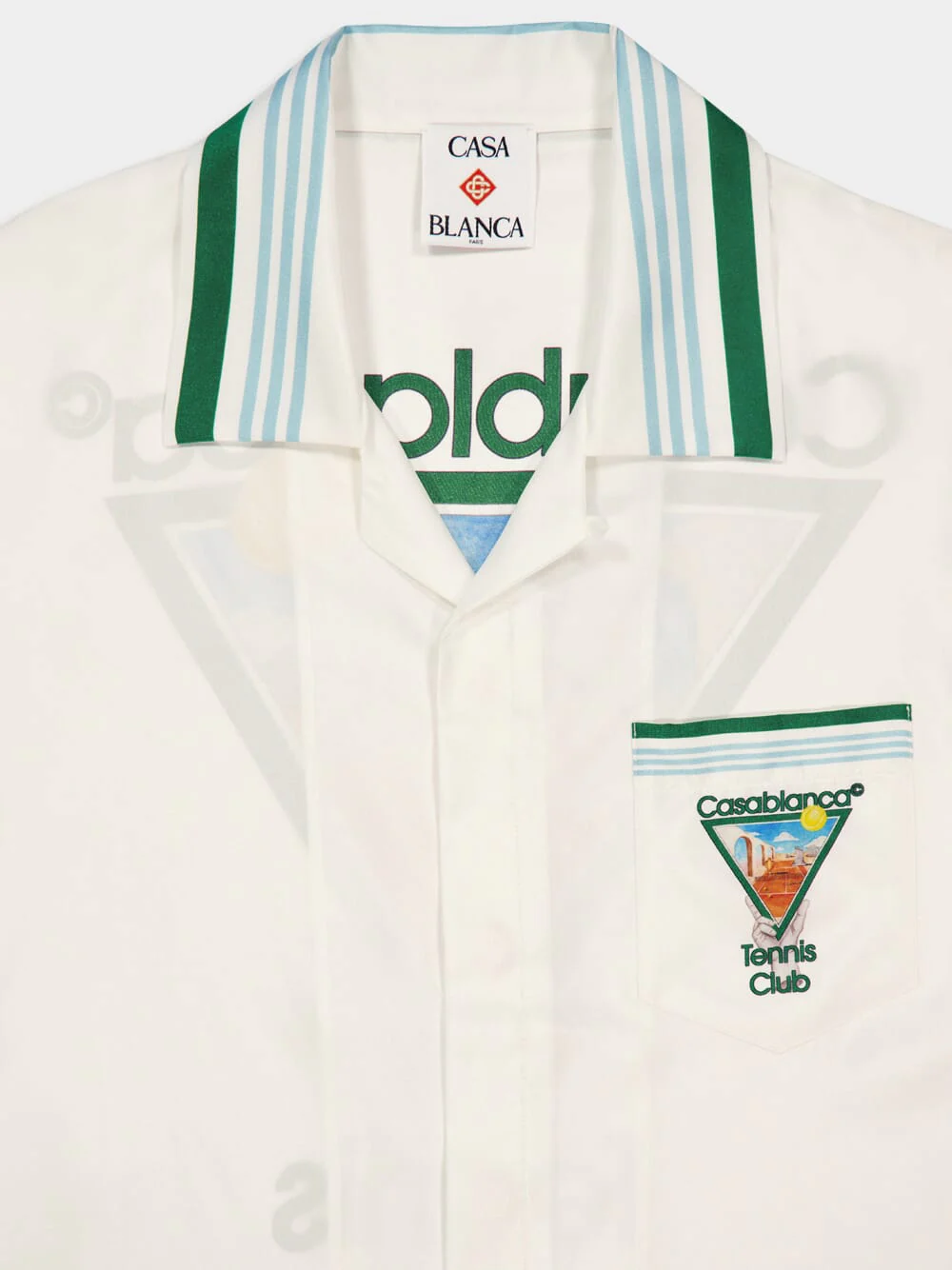 White Metaphysical Tennis Icon Silk Shirt - Image 3