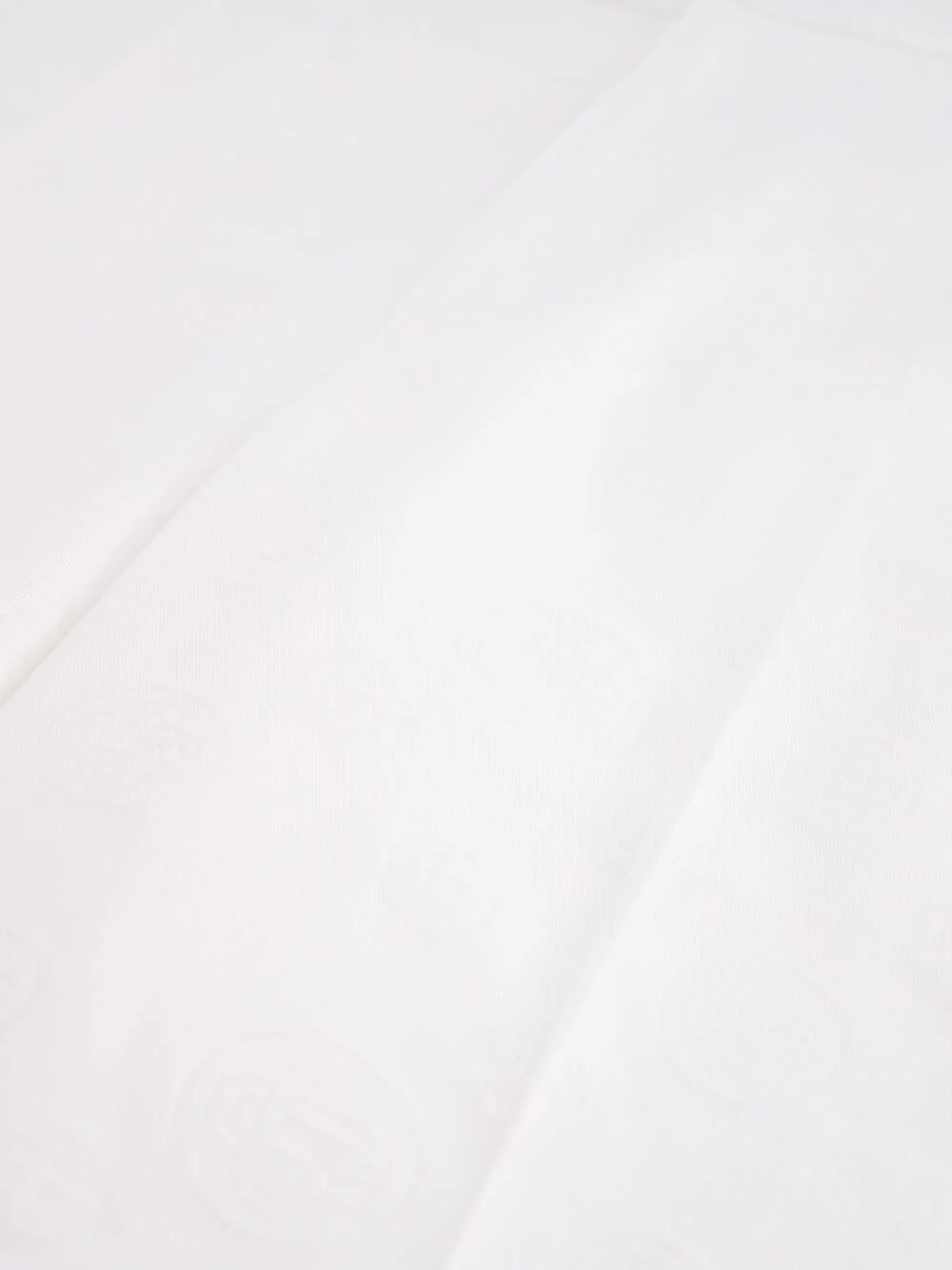 White Monogram Cotton Shorts - Image 4