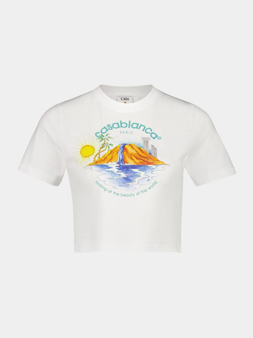 White Oasis Cropped T-Shirt