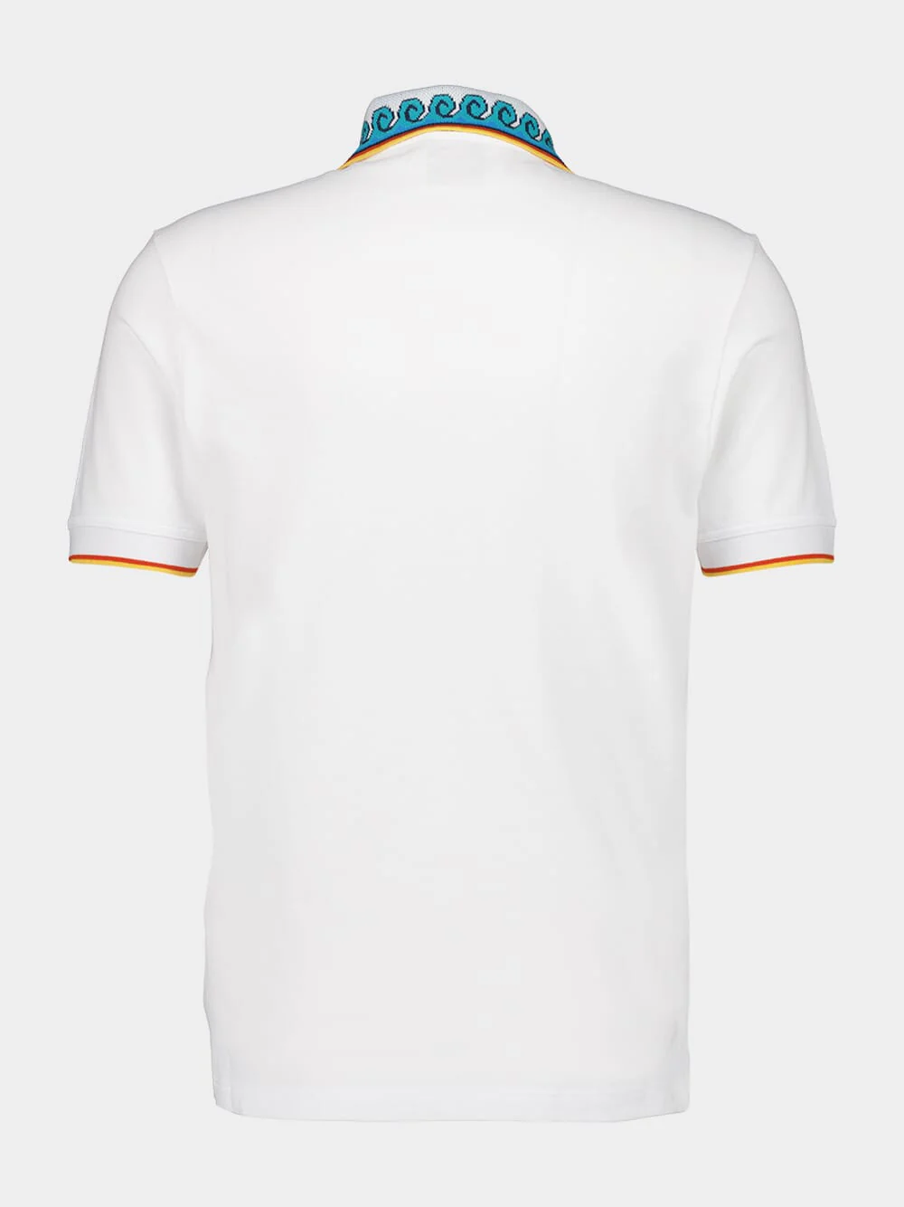 White Organic Cotton Polo Shirt - Image 2