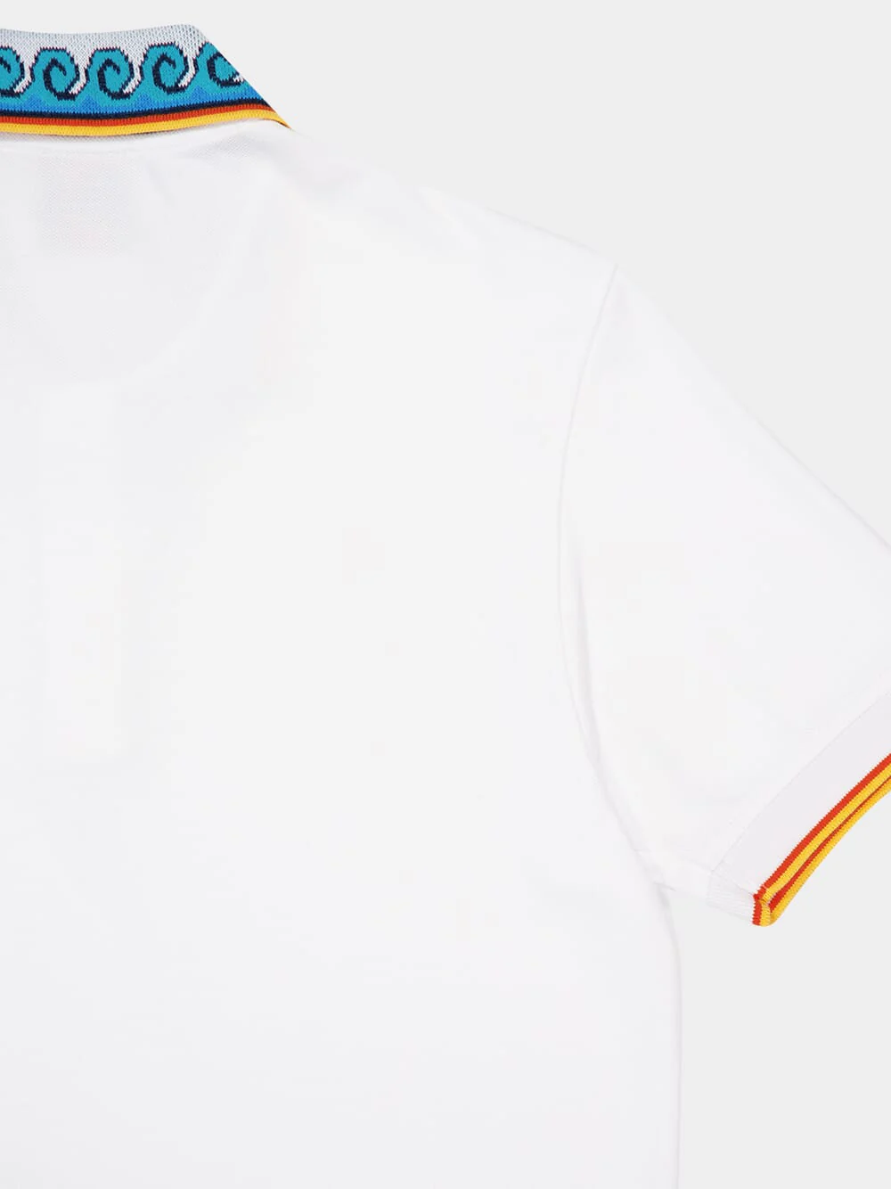 White Organic Cotton Polo Shirt - Image 4