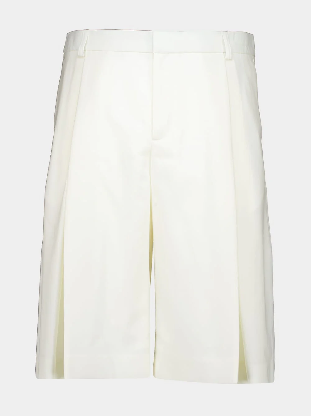 White Pleated Baggy Shorts - Image 2
