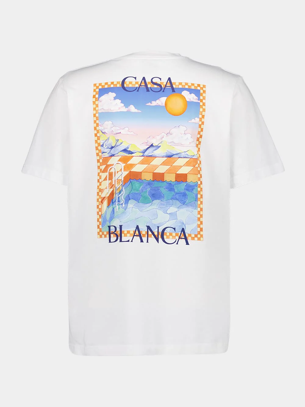 White Surreal Pool T-Shirt - Image 2