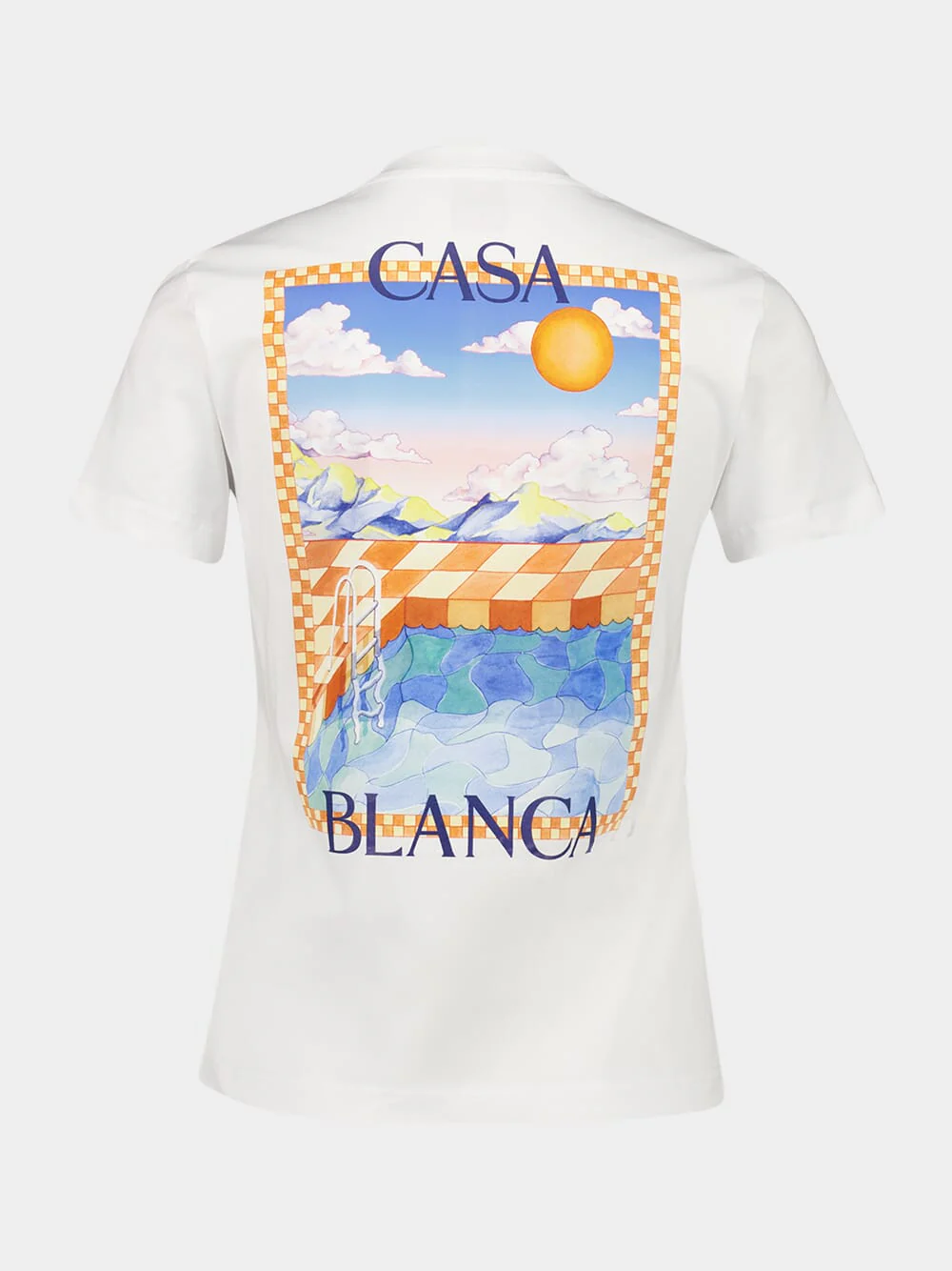 White Surreal Pool T-Shirt - Image 2