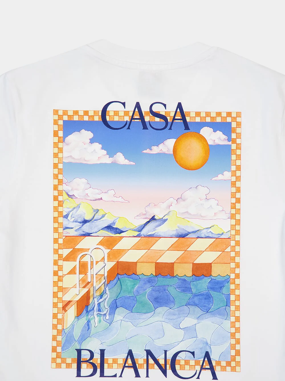 White Surreal Pool T-Shirt - Image 4