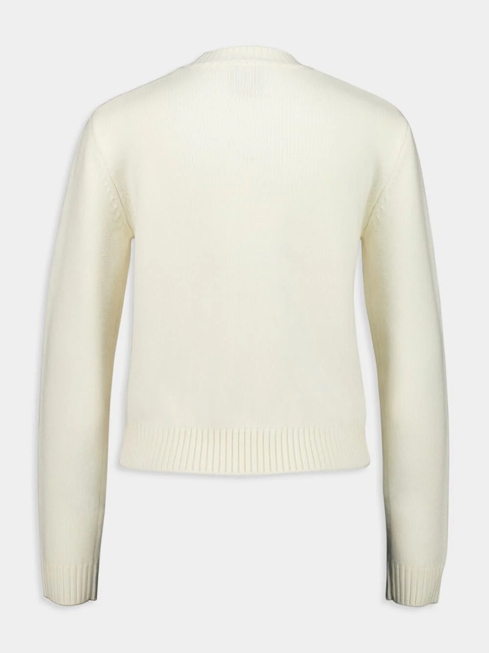 White Tennis Ball Merino Knit Sweater - Image 3