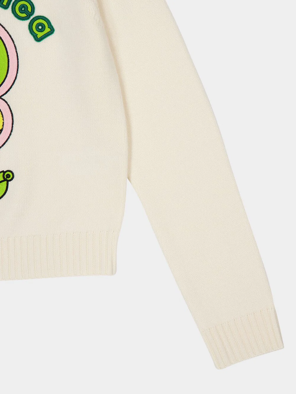 White Tennis Ball Merino Knit Sweater - Image 5