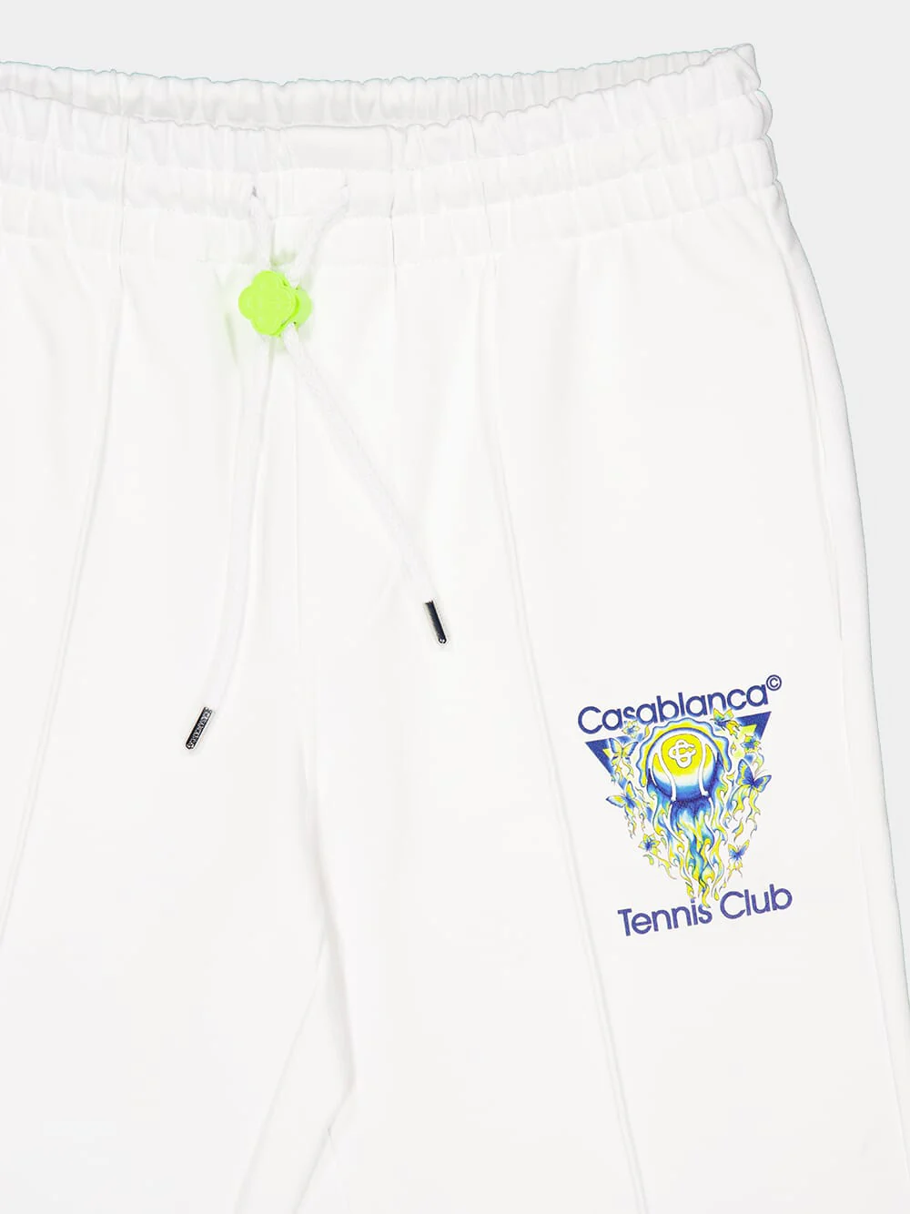 White Tennis Club Icon Pintuck Joggers - Image 3