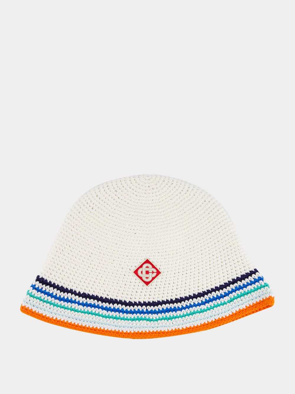 White Tennis Stripe Crochet Hat