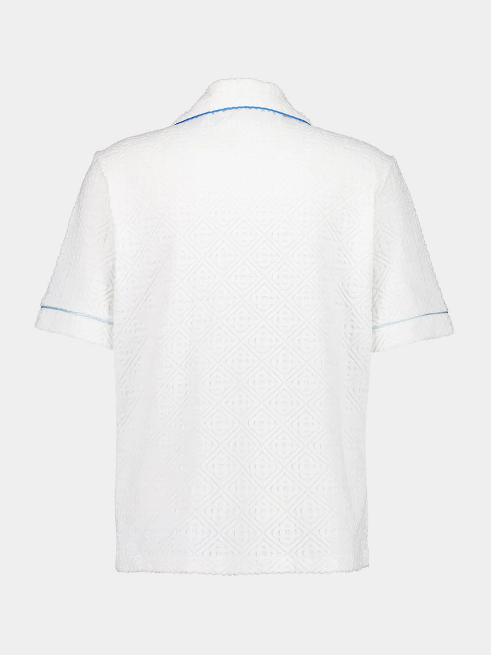 White Tennis Stripe Towelling Shirt - Image 2