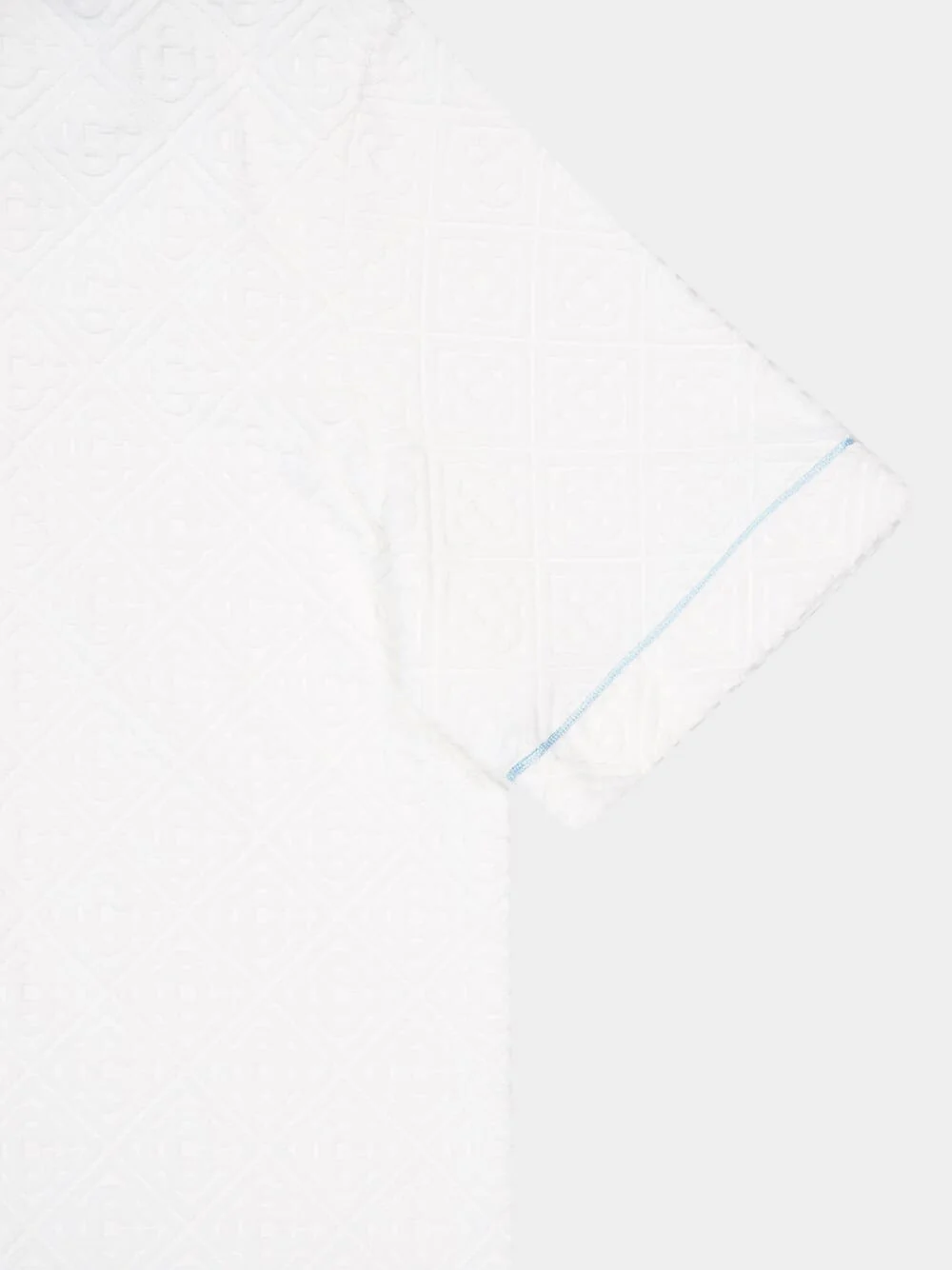 White Tennis Stripe Towelling Shirt - Image 4