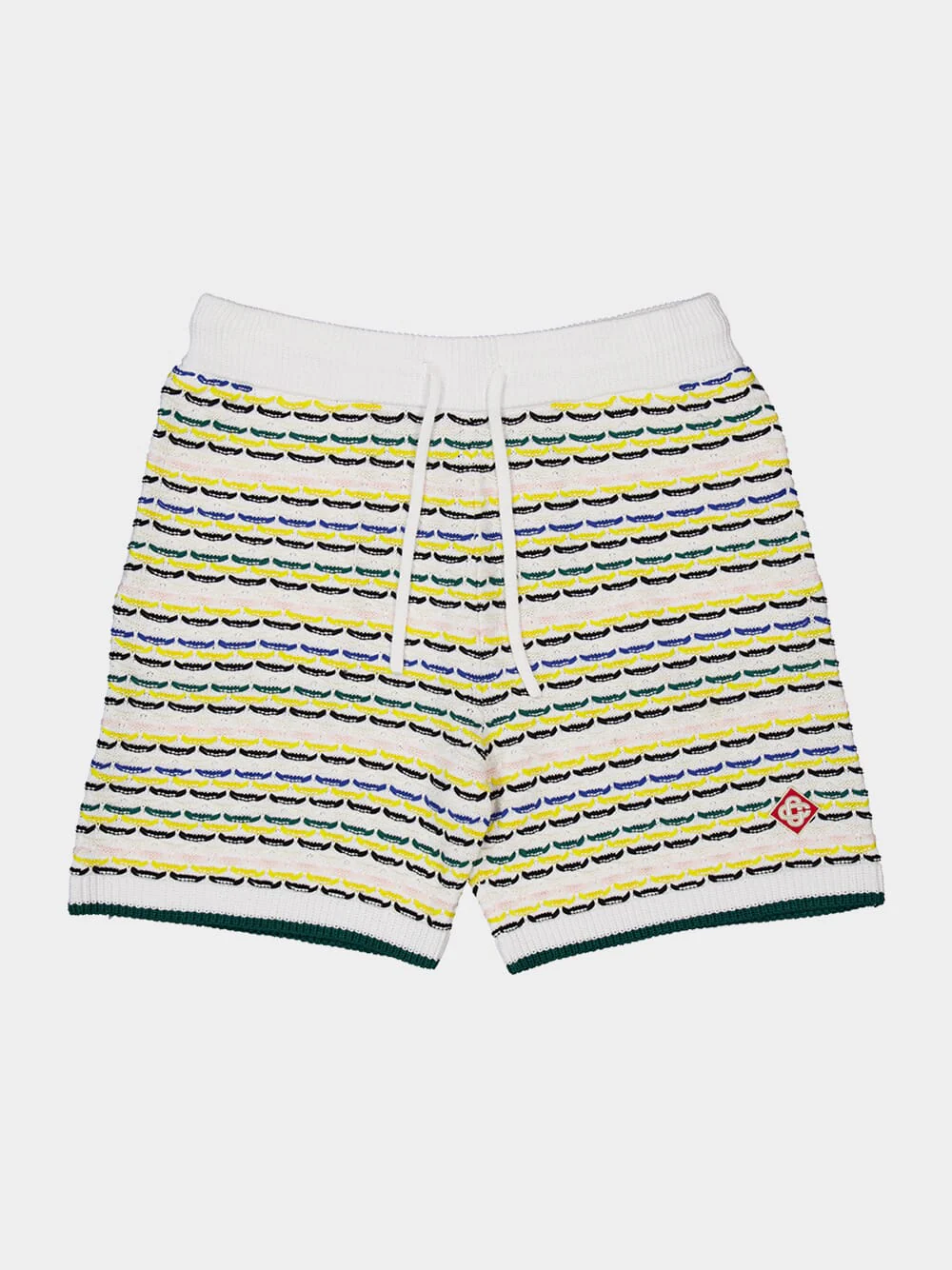 Yellow and Green Tuck Stitch Shorts - Image 4