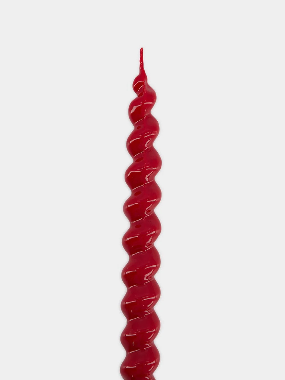 Spiral Red Candle - Image 2
