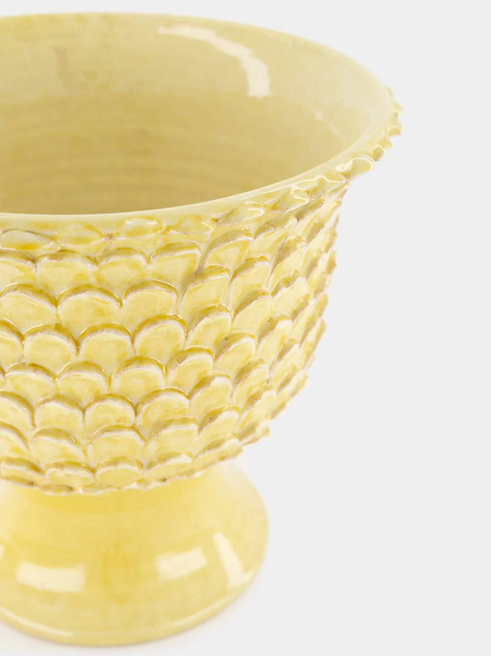 Yellow Scales Footed Vase - Image 3