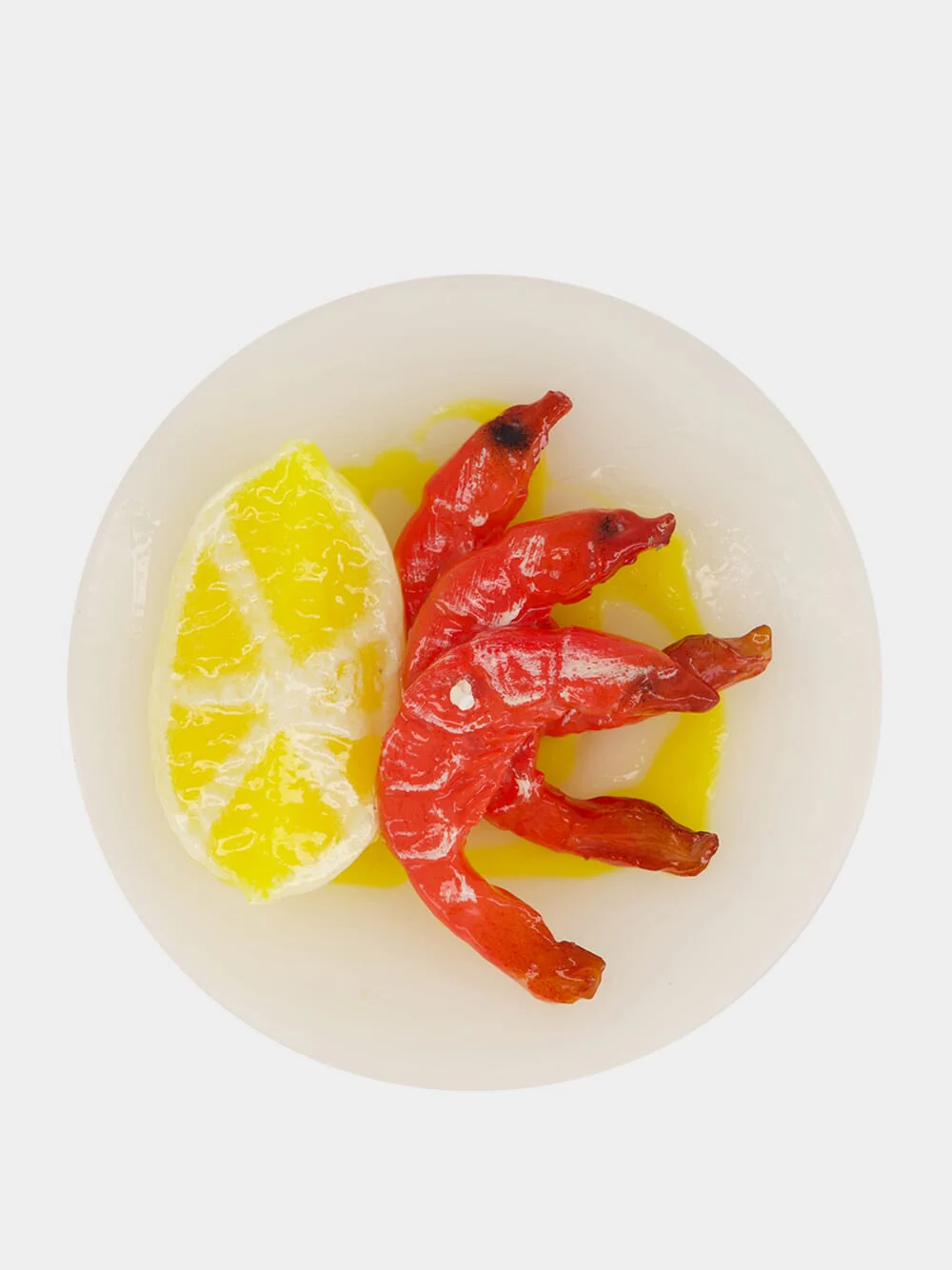 Small Prawn Plate Wax Candle