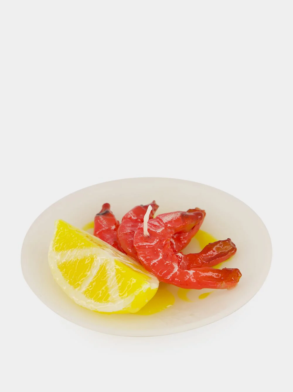 Small Prawn Plate Wax Candle - Image 2